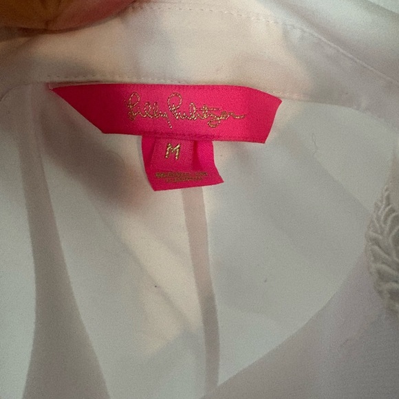 Lilly Pulitzer Judith top white button up size m - Picture 3 of 4